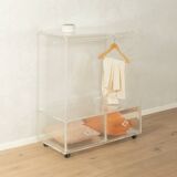 Minimalist chest of drawers from the 1980s, acrylic glass, unique piece