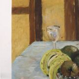 Signed still life, oil on canvas