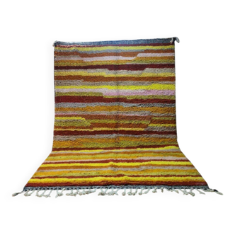 Tapis Béni Ourain Authentique 300x200 cm - 100% Laine, Fait Main, Rayures