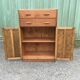 Vintage wardrobe said tall boy oak with 2 drawers and 2 doors
