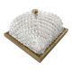 Golden globe ceiling light, bubble glass and brass