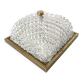 Golden globe ceiling light, bubble glass and brass