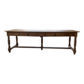 XL 19th century walnut drapery table