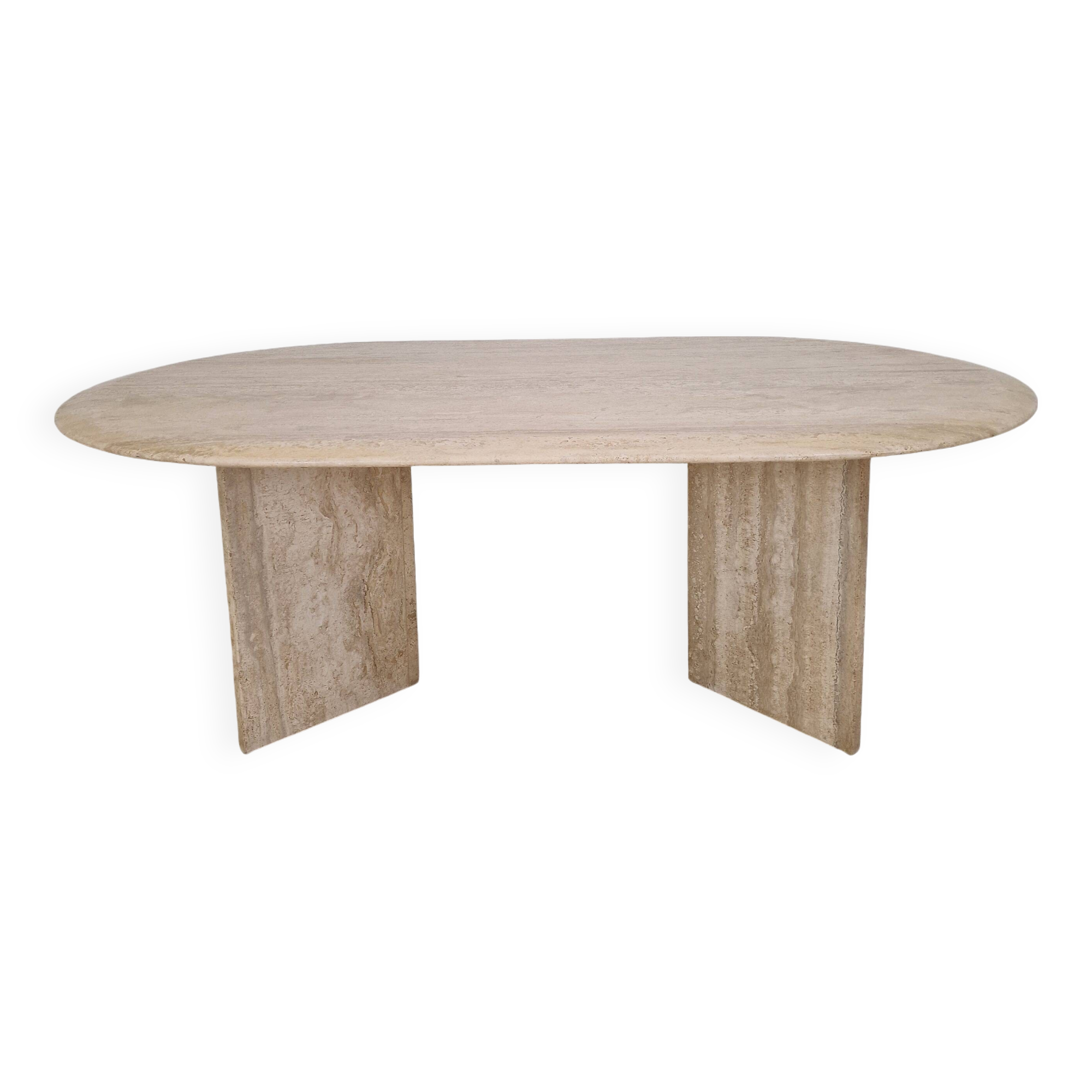 Travertine Coffee or Side Table, Italy 1980s