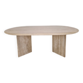 Travertine Coffee or Side Table, Italy 1980s