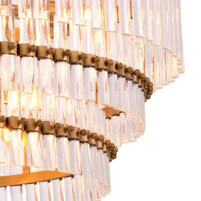 Eichholtz Scottsdale Chandelier in antique brass and glass
