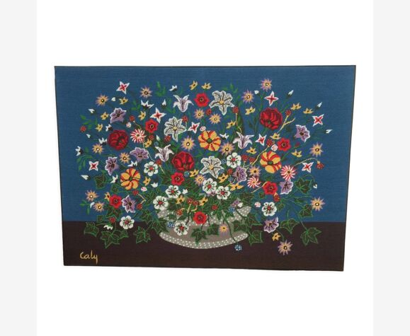 Canevas vintage "Bouquet" Odette Caly circa 1960/70