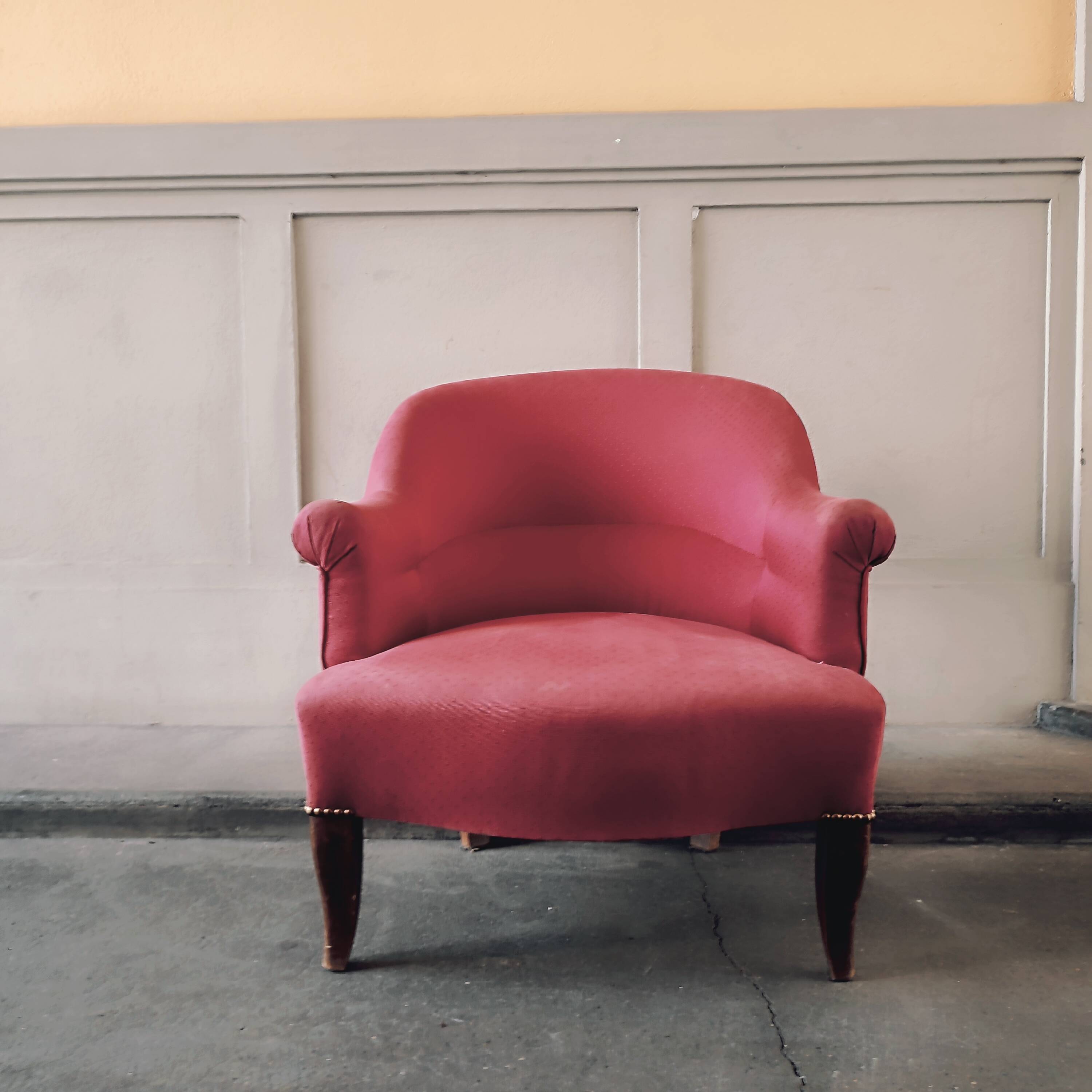 Fauteuil crapaud et repose pieds