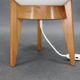 Mid-century czech uluv table lamp in maple wood and glass, 1960s