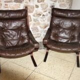 Pair of scandinavian armchairs by Ingmar Relling 60/70