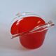 Vintage red Murano glass bowl Italy