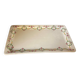 Mehun france earthenware cake dish with empire style floral frieze