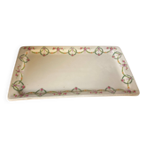 Mehun france earthenware cake dish with empire style floral frieze