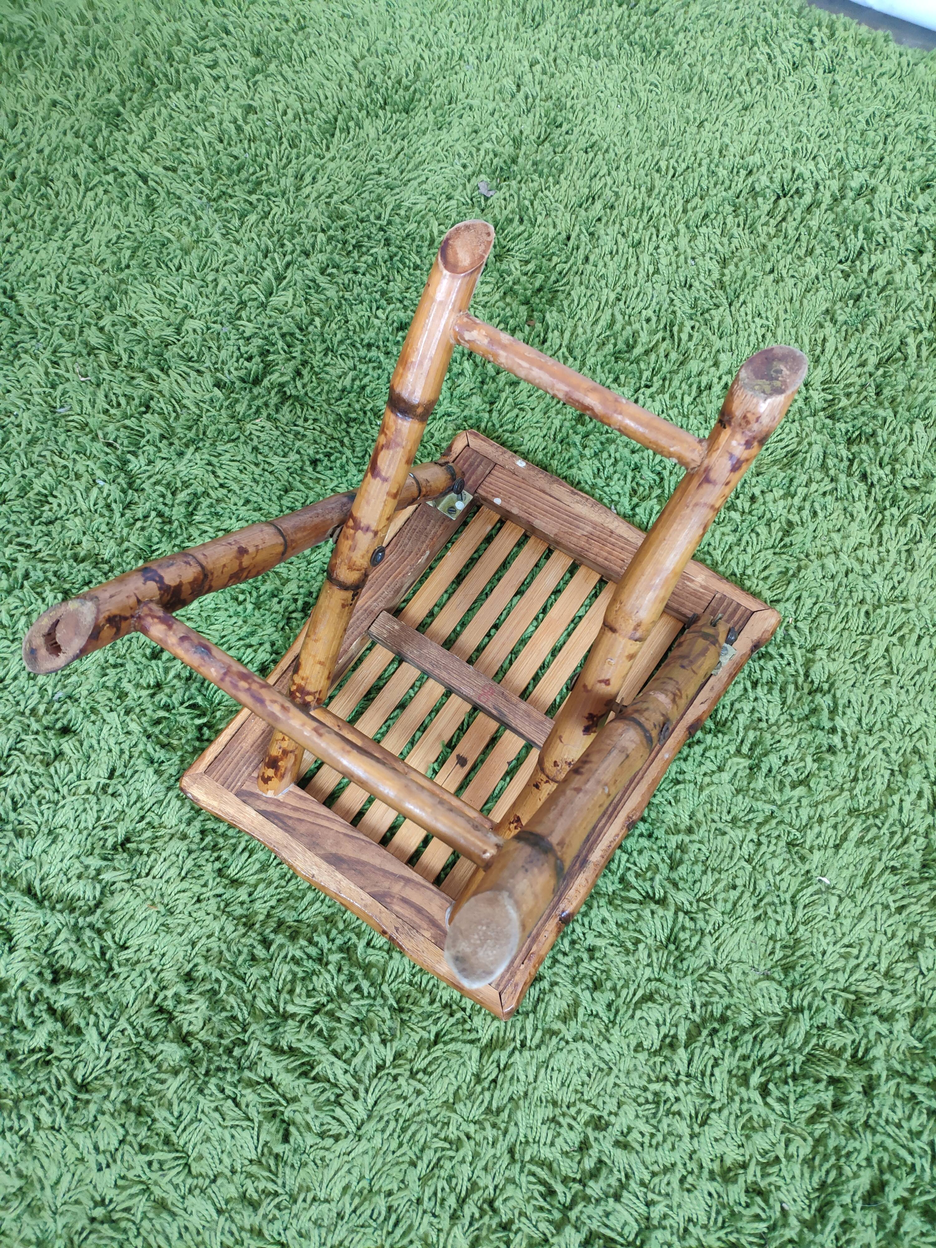 Table basse pliante bambou