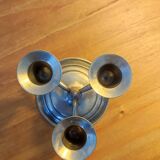 Candle holder three pewter lights