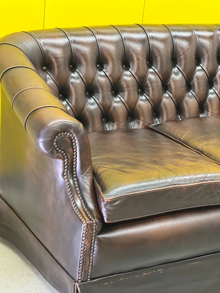 Canapé 3 places Chesterfield des années 1980