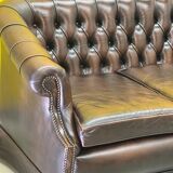 Canapé 3 places Chesterfield des années 1980