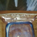 Square glazed stoneware plate by Judy Taylor