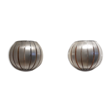 Scandinavian aluminium wall lamps, 1970s