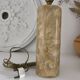 Cylindrical lamp base in natural stone