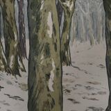 Lithograph by Henri Rivière Aspects of Nature - Winter Woods
