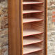 Cabinet storage cabinet with curtains, wooden, vintage.