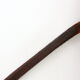 Two coat hangers, wood, leather and black leather, 70s