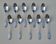 10 small silver-plated metal spoons SF Saglier Frères