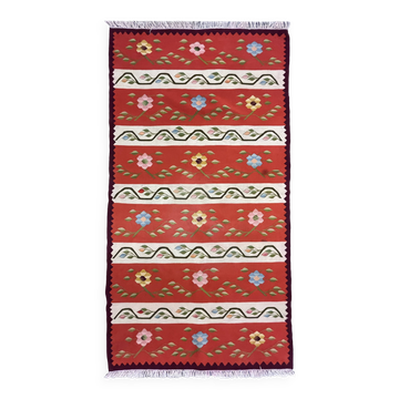 1950s Moldavian Kilim Runner Rug 96 x 200 cm