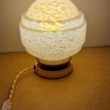 Table lamp in pink Clichy glass