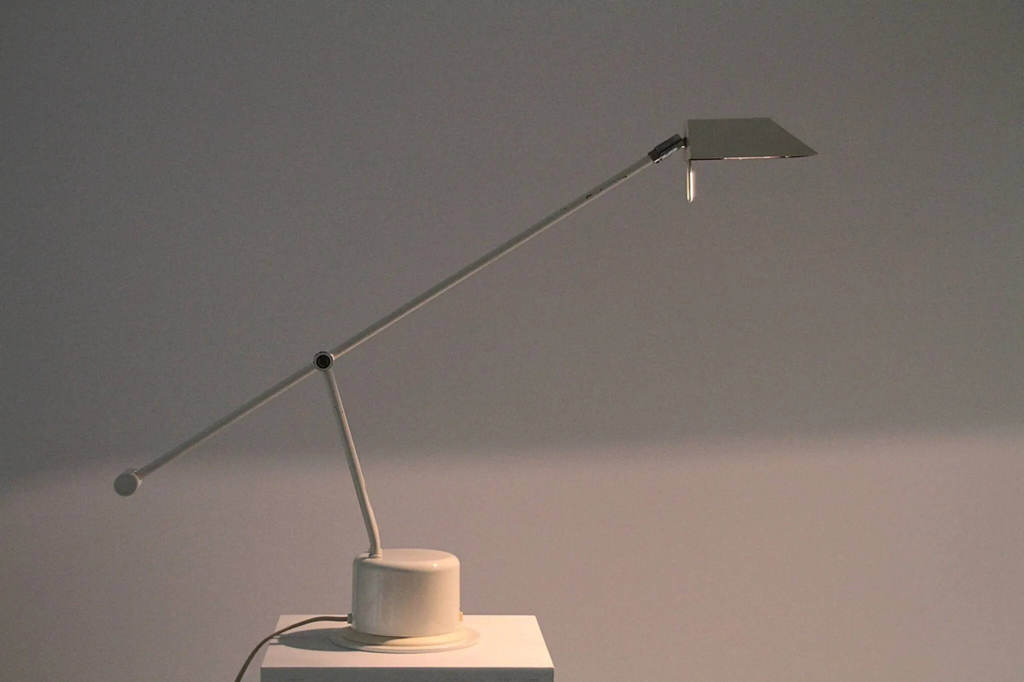 Minimalist White Adjustable Desk Lamp by Massive, Belgium — 1980s
