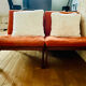 Paire chauffeuses scandinaves vintage