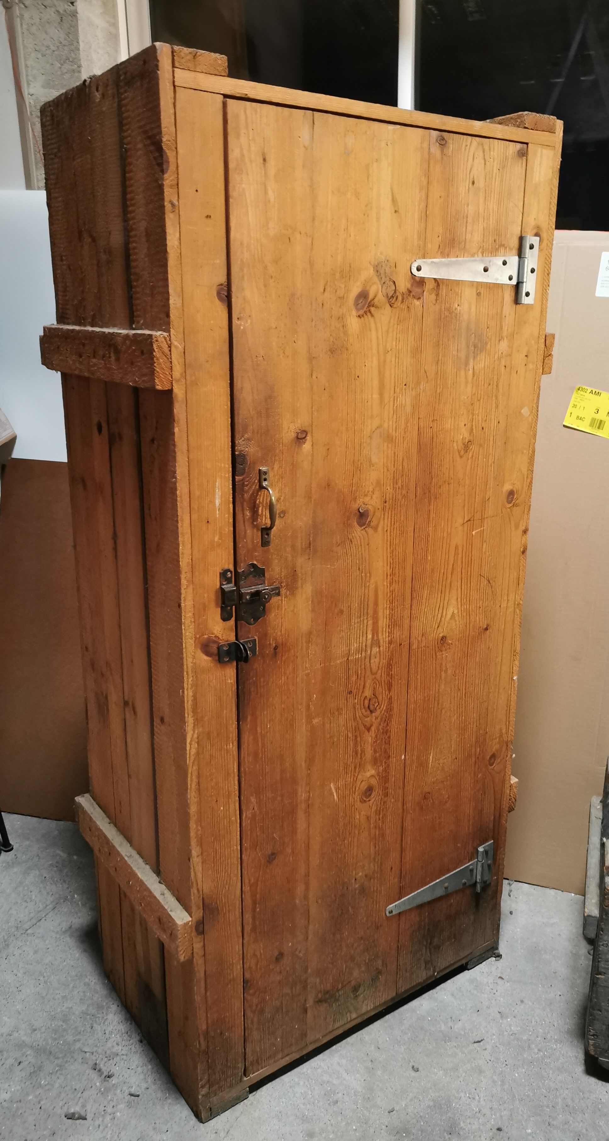 antique Wardrobe Vintage wardrobe made in a wooden crate