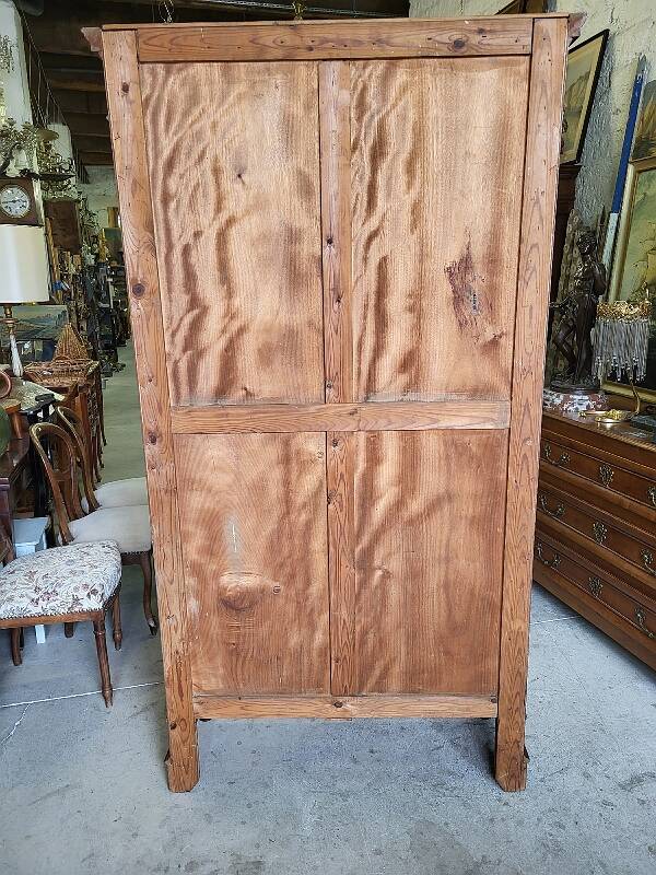 Bookcase showcase 2 doors 1900 in blond walnut