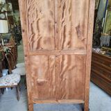 Bookcase showcase 2 doors 1900 in blond walnut