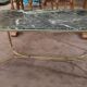 Table basse en bronze et marbre, XXe