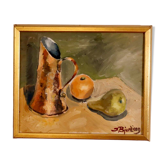 "Still Life with Jug and Fruits" by J Bjurling