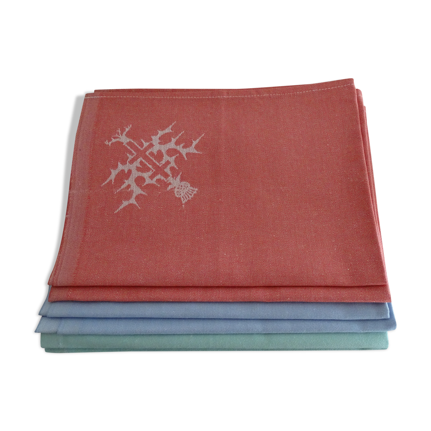 6 serviettes de table Gérardmer Vosges en coton 45 x 35