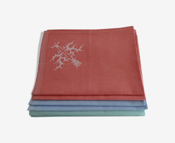 6 serviettes de table Gérardmer Vosges en coton 45 x 35