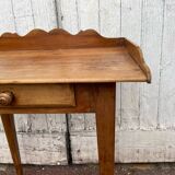 Vintage wooden desk table with one drawer