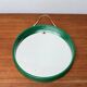 Round green mirror in space age style mid-century by C.L. Augustson, Norway, 1960s.