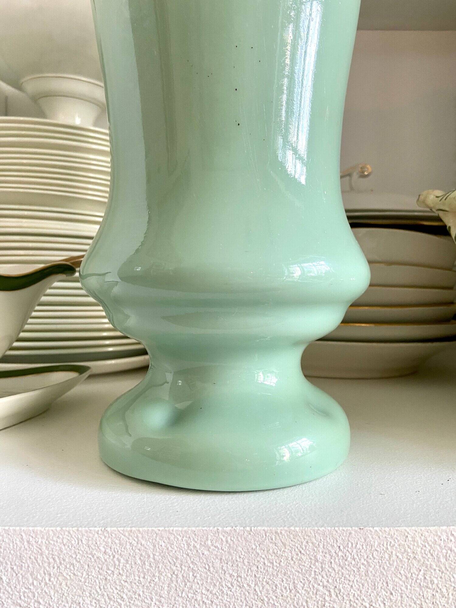 Water green opaline vase