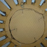 Old sun mirror gilded carved wood 50s-60s 49cm