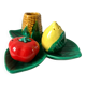 Set of salt shaker / pepper / mustard vintage in slip 70s