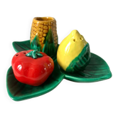 Set of salt shaker / pepper / mustard vintage in slip 70s