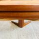 Extendable Scandinavian style dining table with double elongations by Maison Ducau, Circa 1970