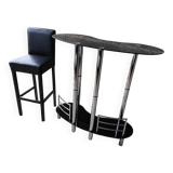 Bar cabinet with a stool