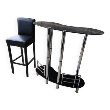 Bar furniture with a stool.