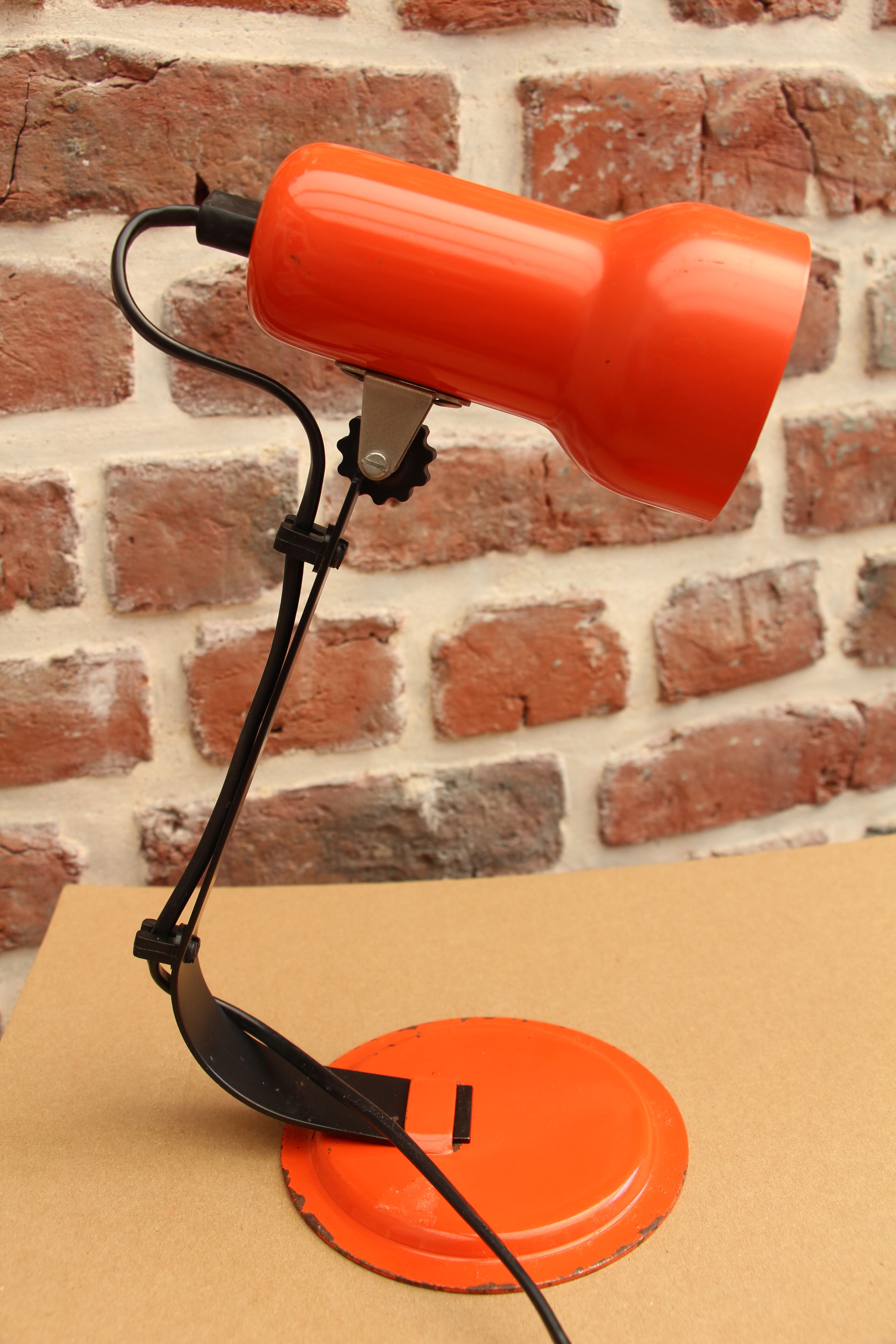 Vintage orange desk spot lamp 60"s
