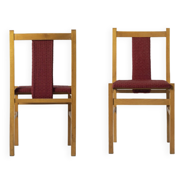Ensemble de 2 chaises de salle à manger minimalistes, Pologne, années 1960. Type a-85, produit par fabryka mebli giętych jafa